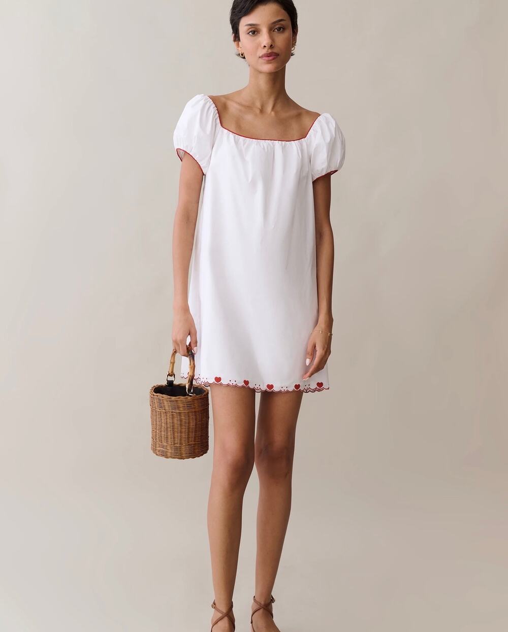 NWT New Kourt  white embroidered cotton Nya Dress $147 M